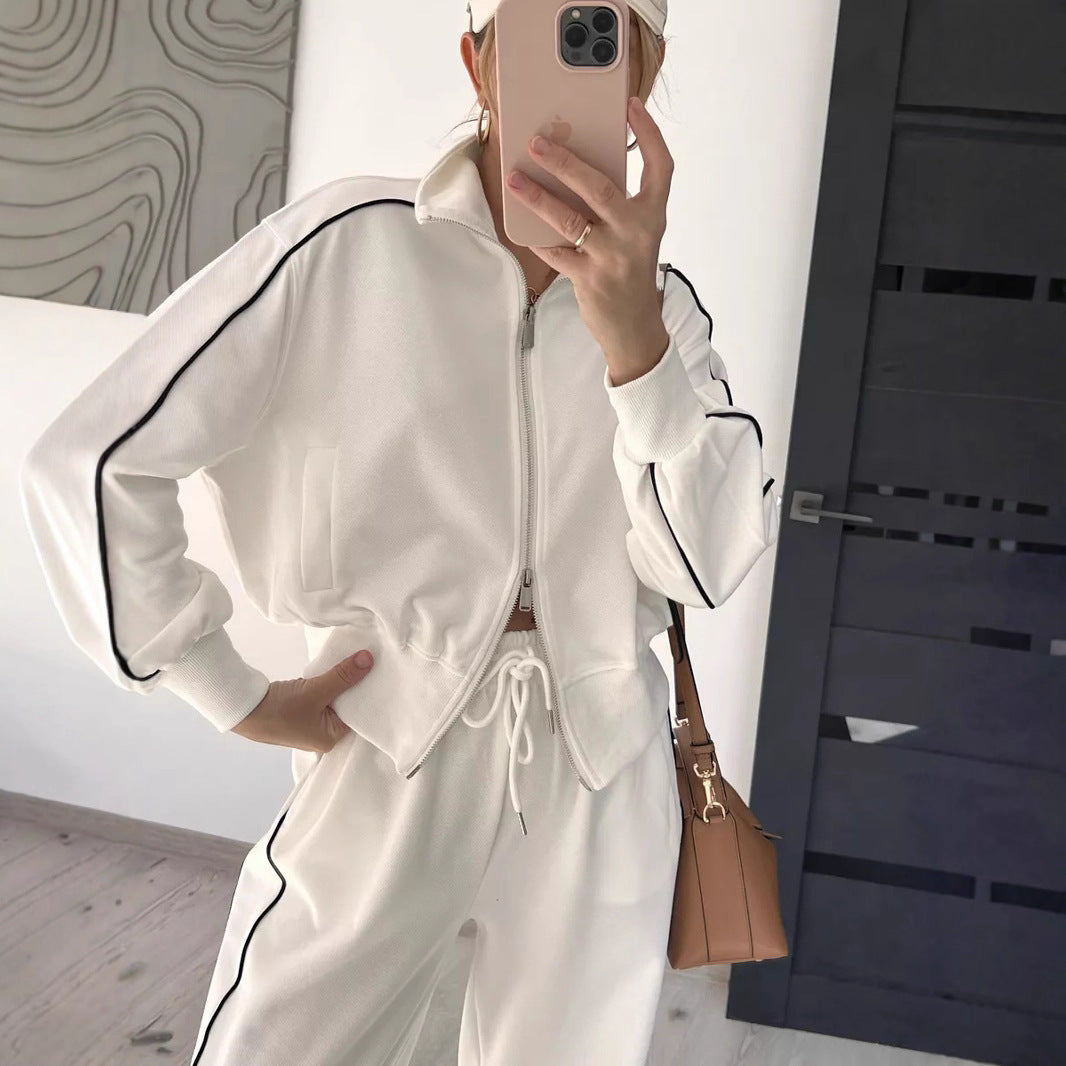 Damen Sportlicher Trend-Hoodie und Jogger Set Sovae