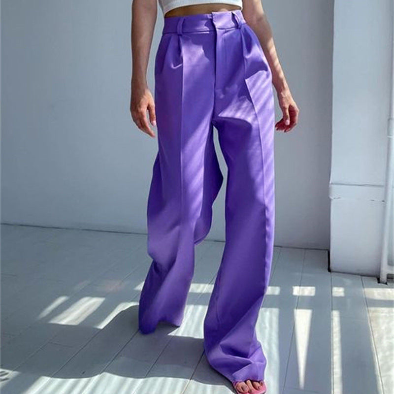 Damen Modische High-Waist Hosen Sovae