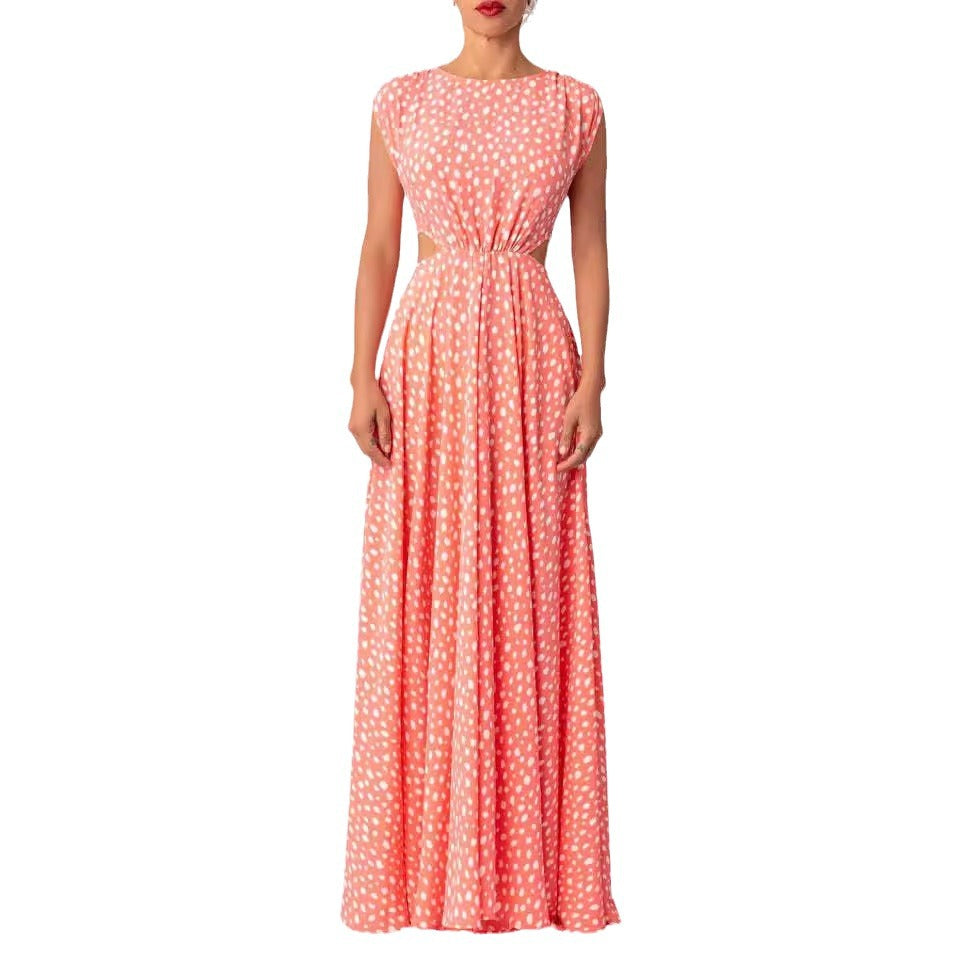 Damen elegantes Maxikleid mit Cut-Out-Details Sovae