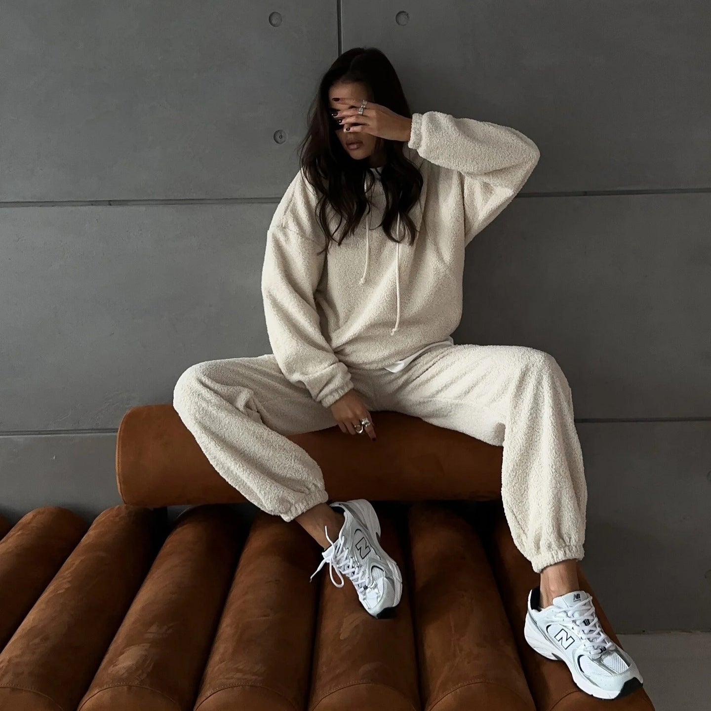 Damen weiches Fleece-Lounge-Set Sovae