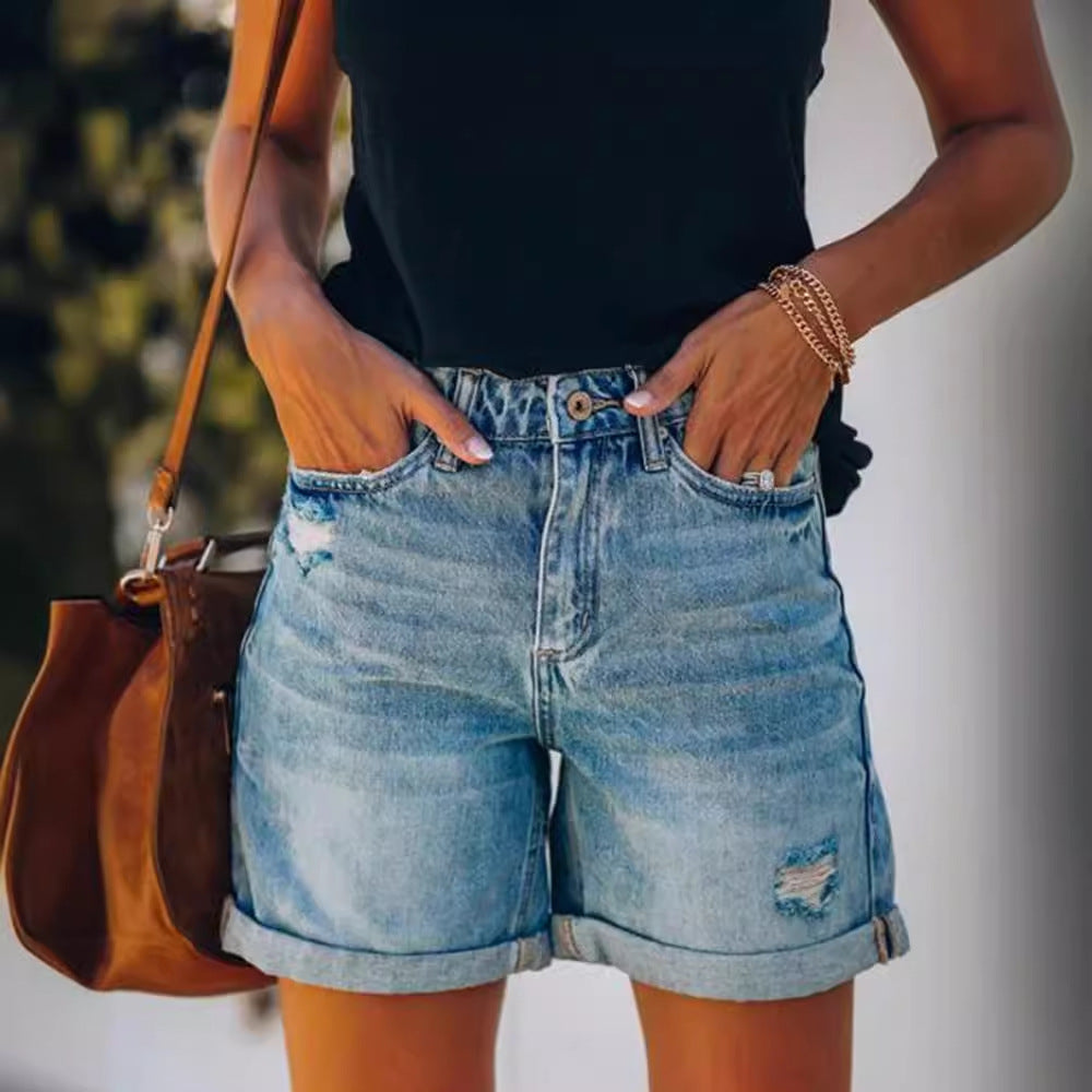 Damen Denim-Shorts Sovae
