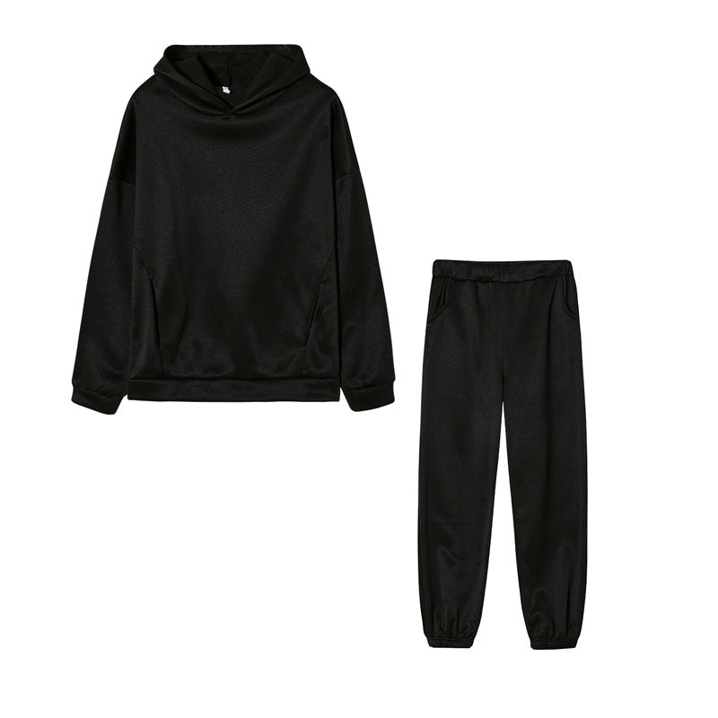 Damen Freizeit-Hoodie-Set mit elastischem Bund und praktischen Taschen Sovae