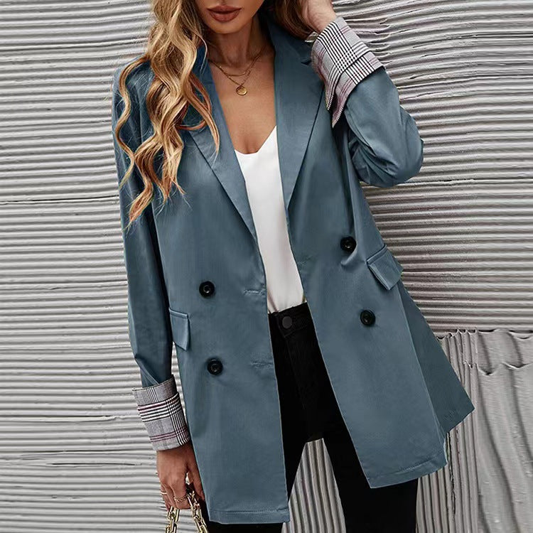 Damen Modischer Blazer mit doppelter Knopfleiste und eleganten Details Sovae