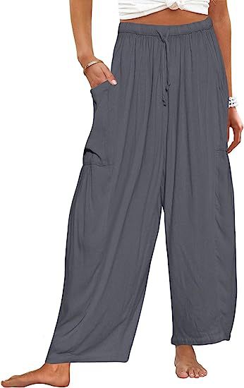 Damen weite Leinenhose Sovae