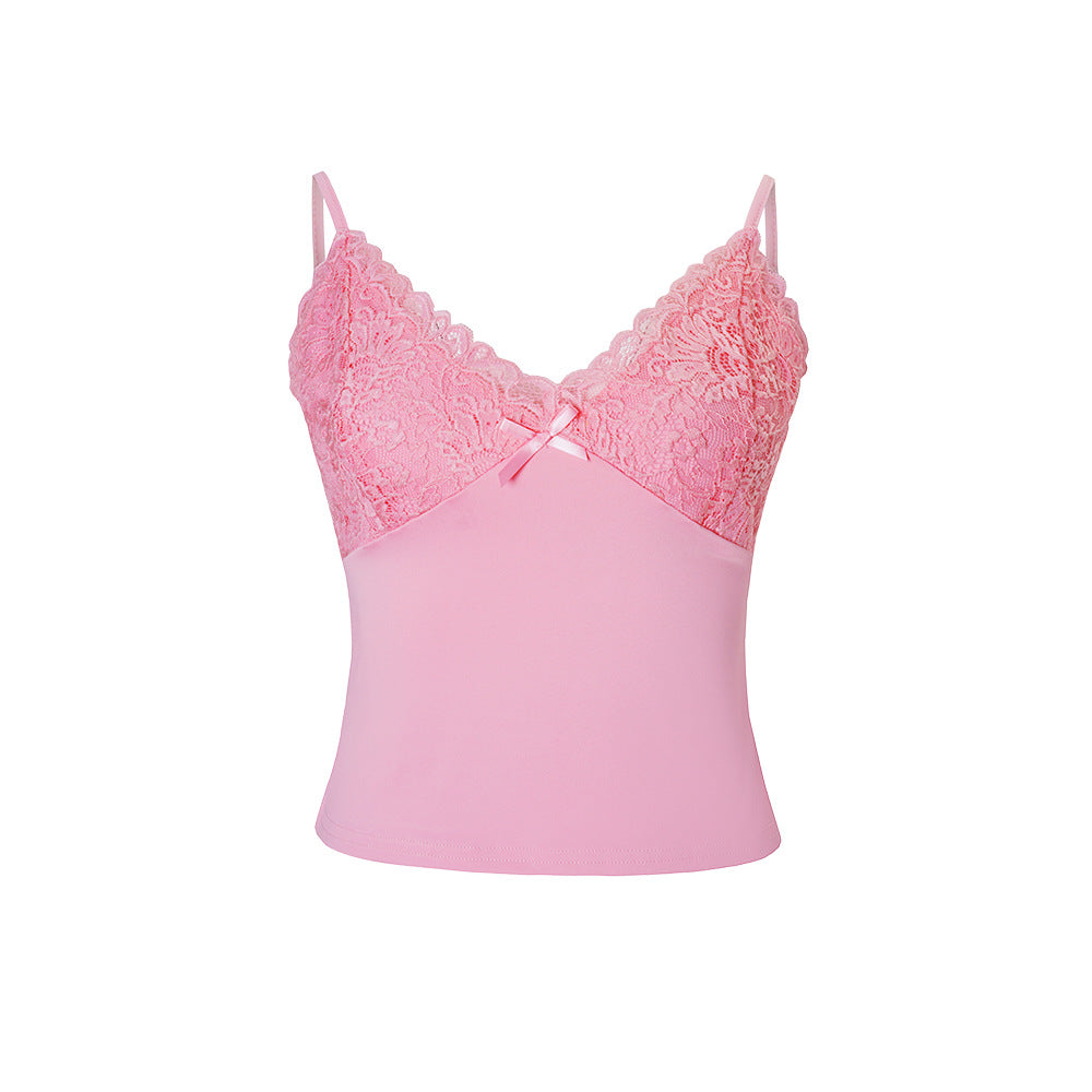 Damen Spitzentop mit Leopardenmuster Sovae