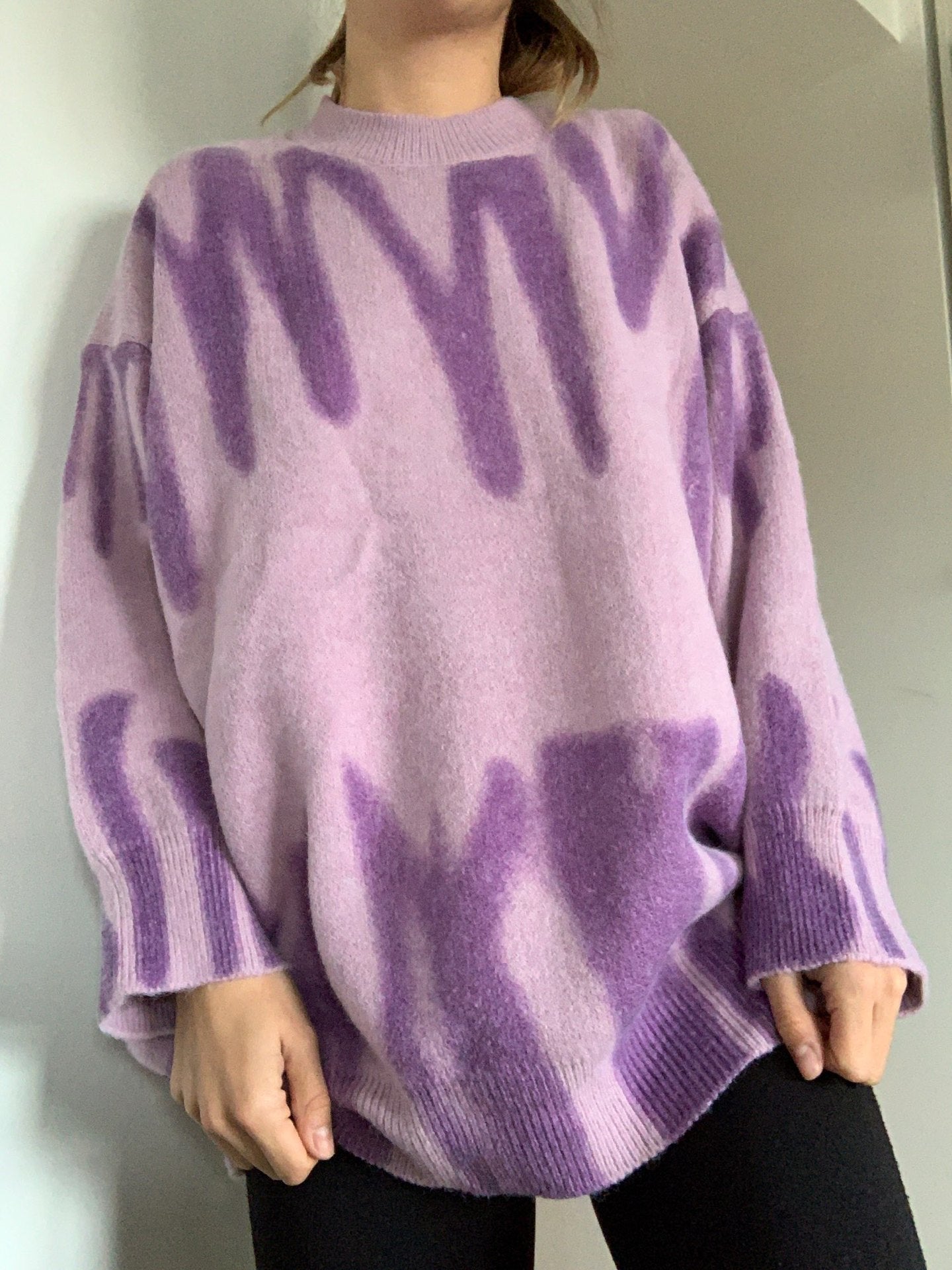 Damen Lässiger Pullover mit einzigartigem Farbverlauf und weitem Schnitt Sovae