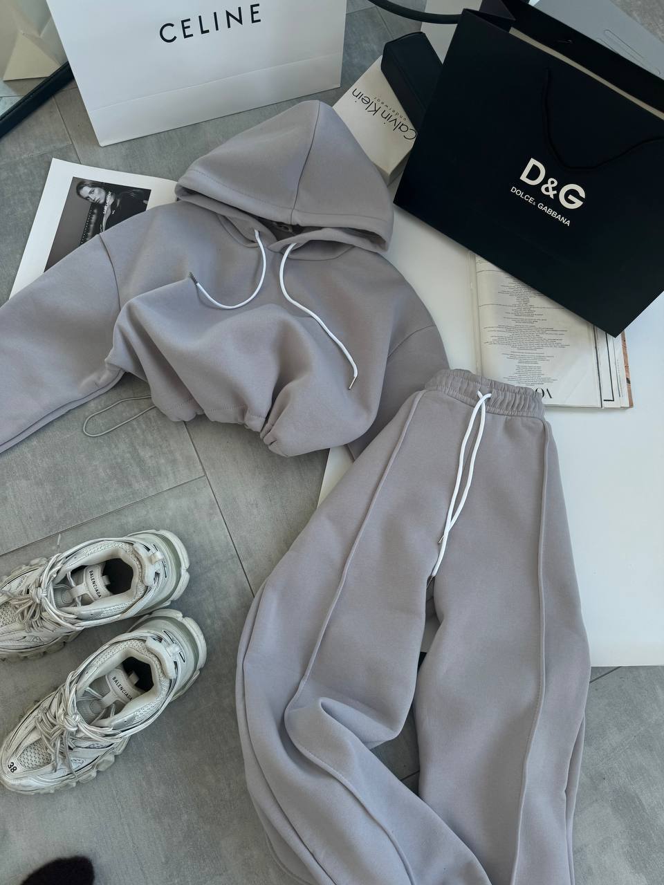 Damen sportliches Hoodie und Jogginghose Set mit elastischem Bund Sovae