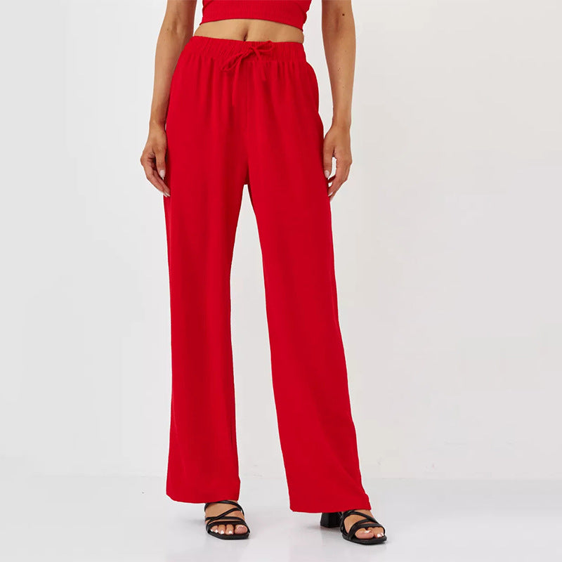 Damen Weite Relaxed-Fit Hose aus leichtem Jersey Sovae