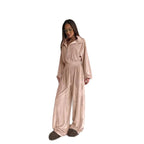 Damen luxuriöser Velours-Jumpsuit mit hohem Kragen Sovae