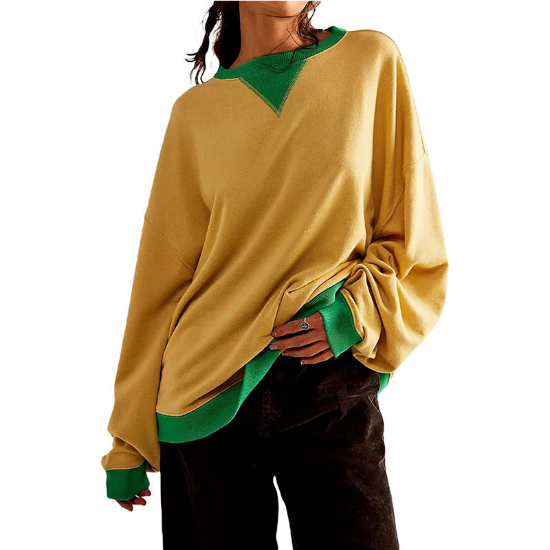 Damen Lässiger Pullover mit hohem Kragen und Oversized-Schnitt Sovae