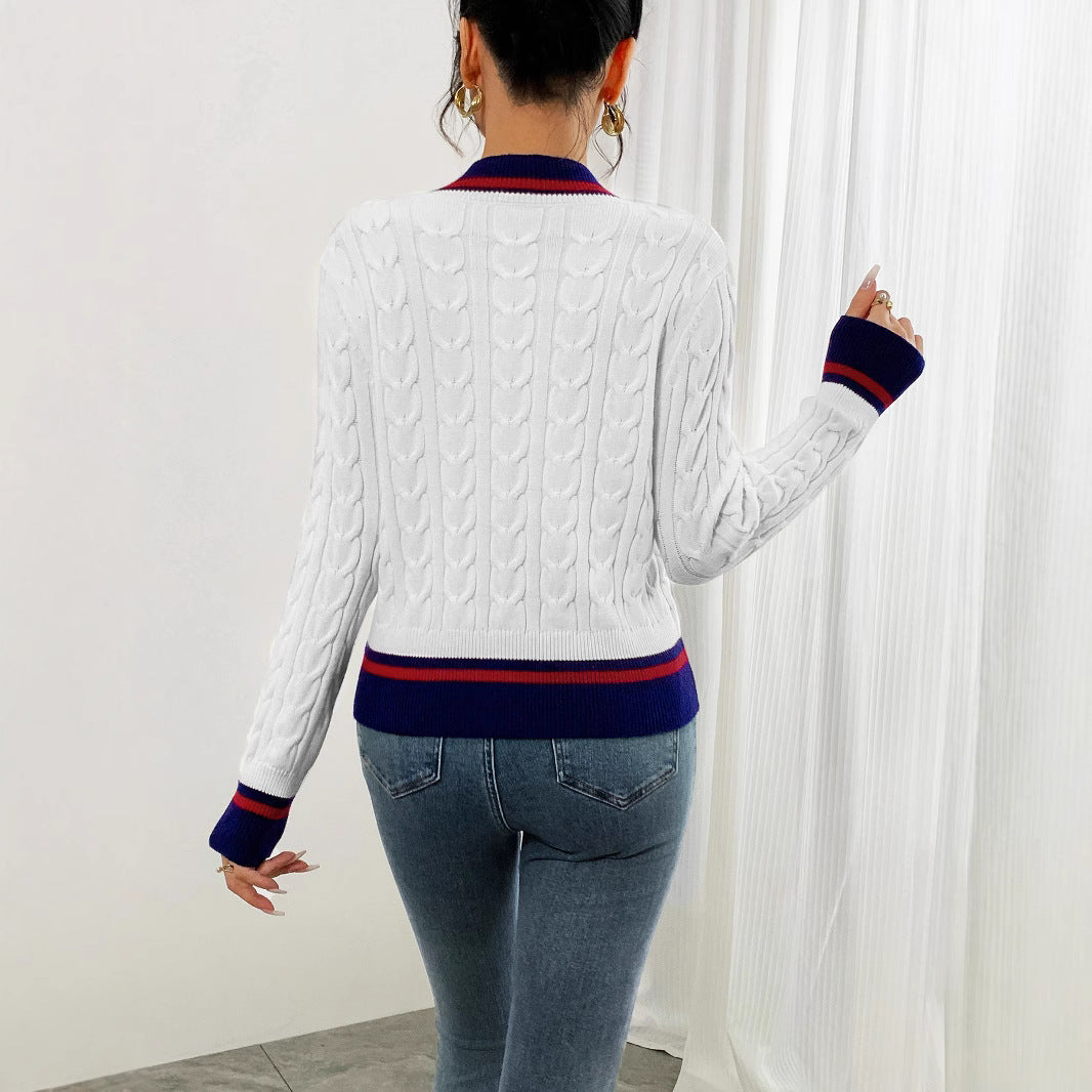 Damen modischer, strukturierter Cardigan mit Kabelstrick und dekorativen Knopfdetails Sovae