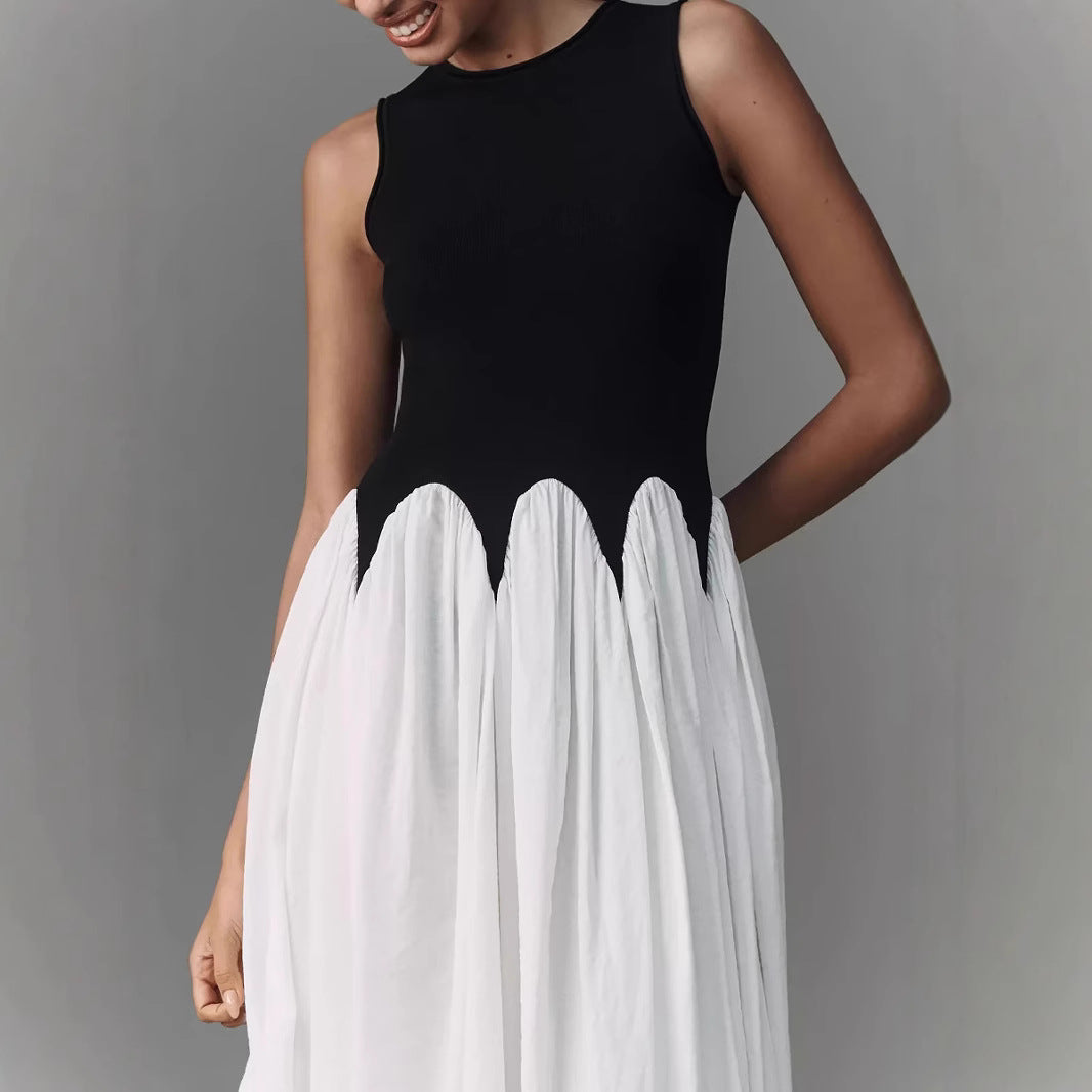 Damen Maxikleid mit raffiniertem Oberteil und ausgestelltem Rock Sovae