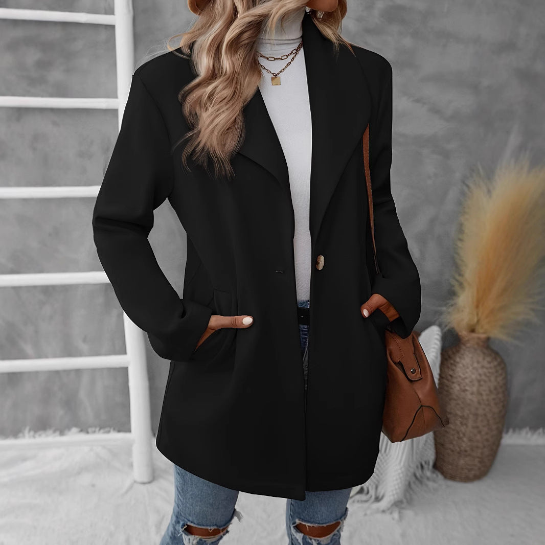 Damen Elegante offene Longjacke Sovae
