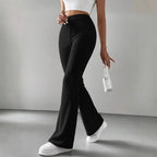 Damen Hochwertige Flared Strickhose Sovae