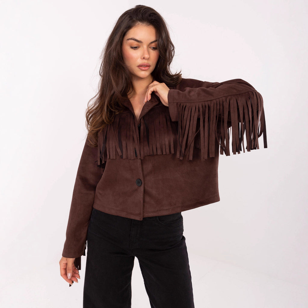 Damen Fransenjacke Sovae
