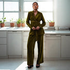 Damen elegantes Ensemble bestehend aus Blazer und Hose Sovae