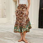 Damen Boho-Rock mit lässigen Rüschen Sovae