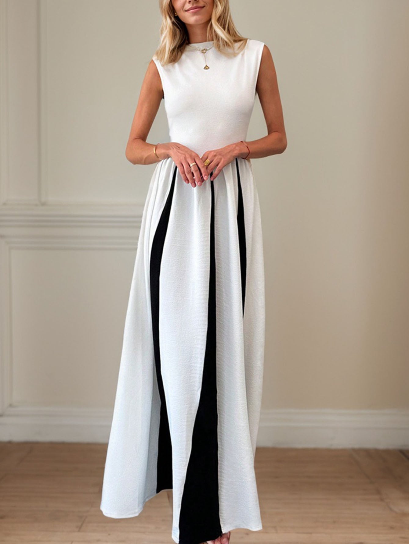 Damen Maxikleid mit hohen Seitenschlitzen Sovae