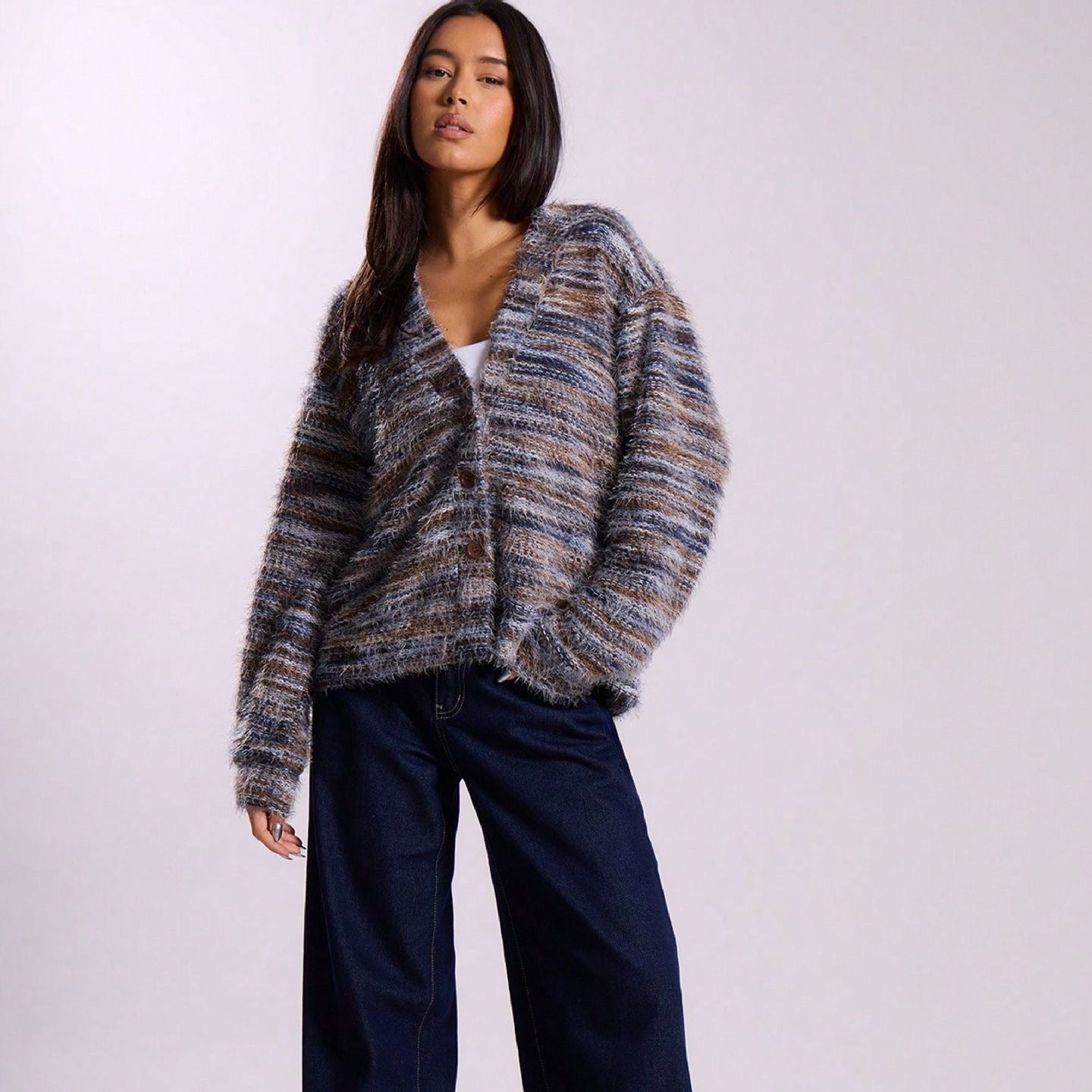 Damen Kuscheliger Strickcardigan Sovae