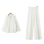 Damen lässiges Strickset mit hohem Kragen und weitem Schnitt Sovae