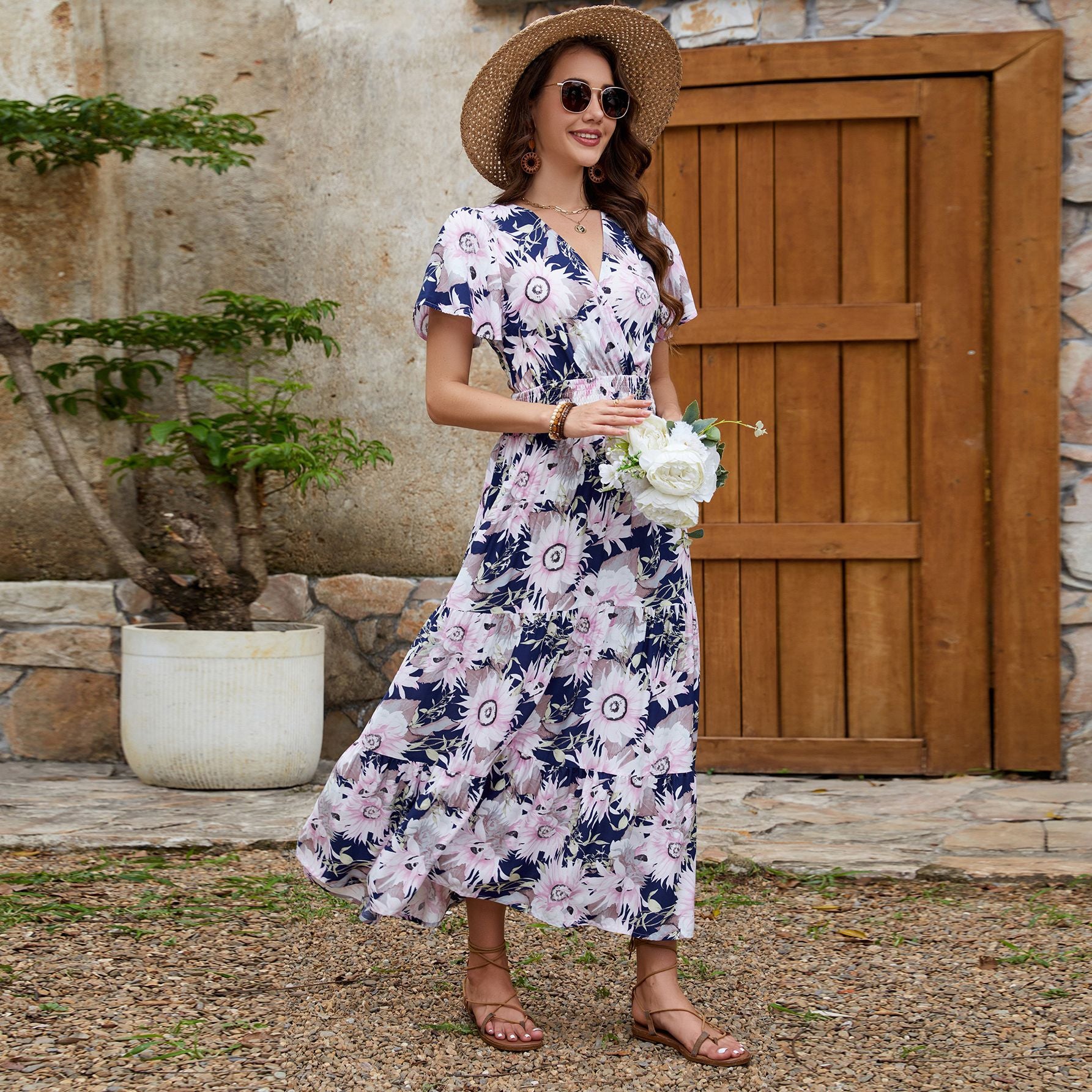 Damen Maxikleid Sovae