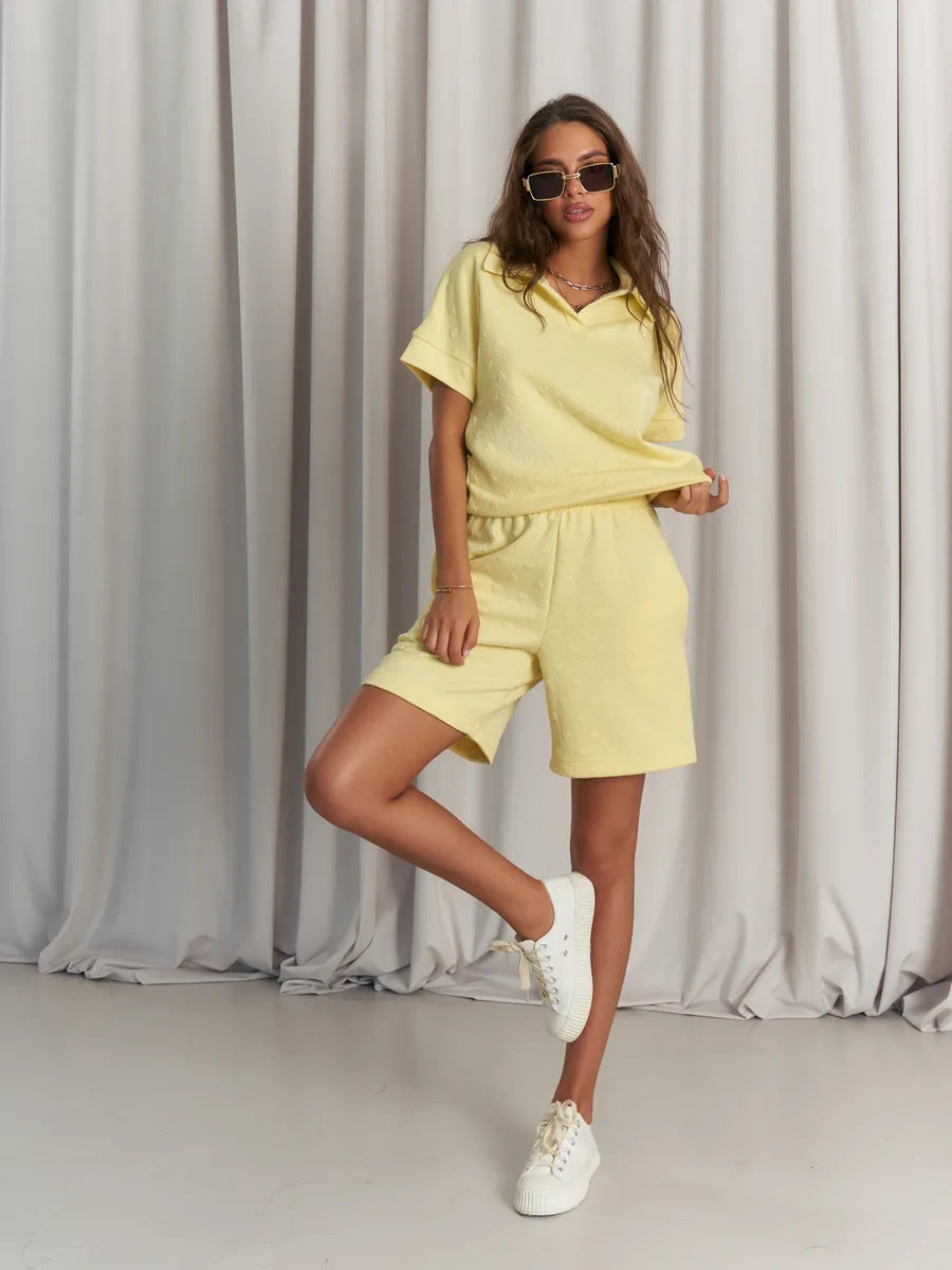 Damen Sportliches Freizeit-Set mit lockerem Schnitt Sovae