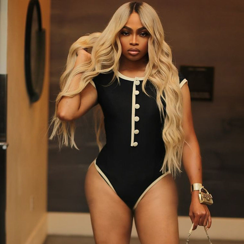 Damen bodenlanges T-Shirt Kleid mit Knopfleiste Sovae