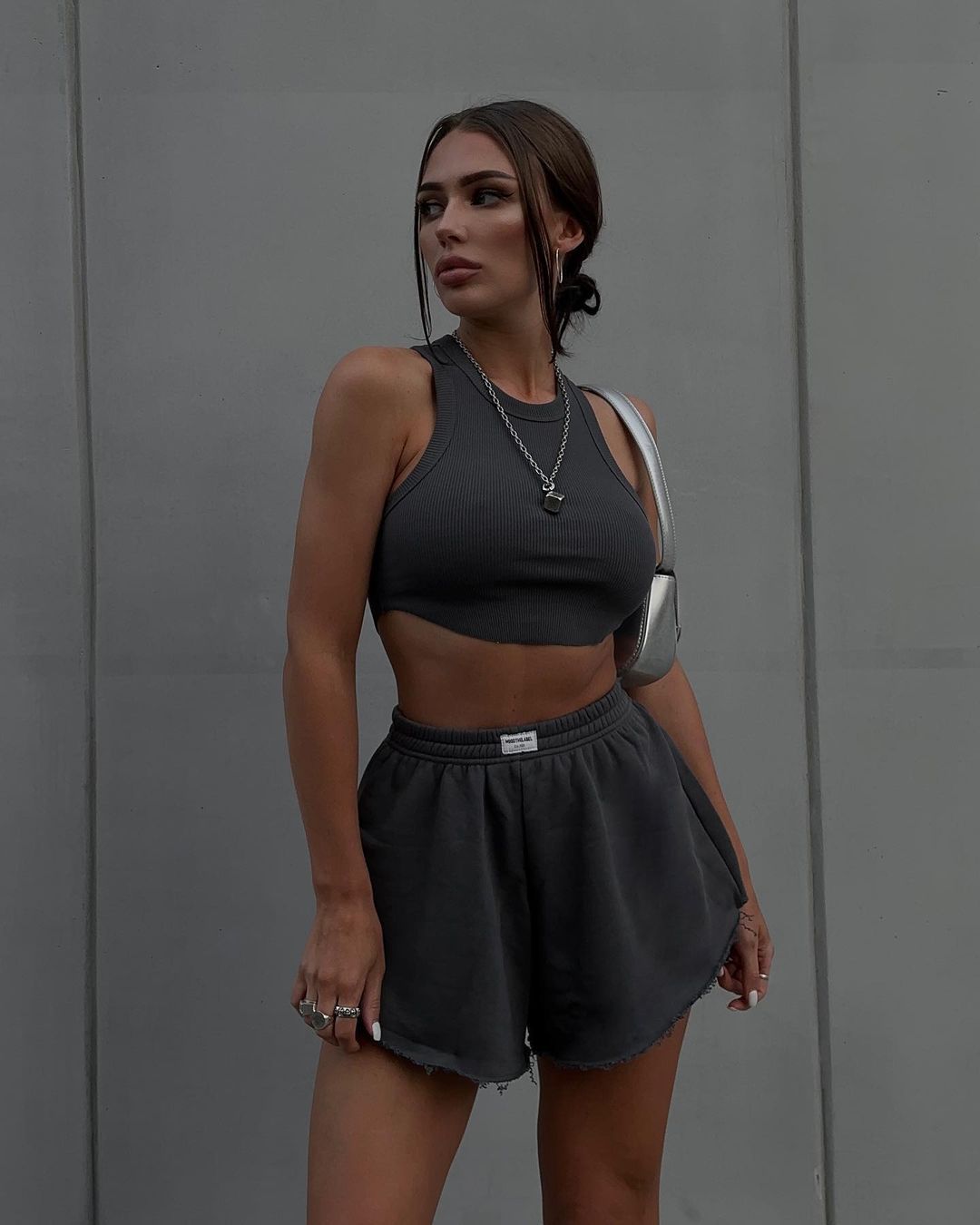 Damen modisches Sportoberteil und lässige Shorts Set Sovae