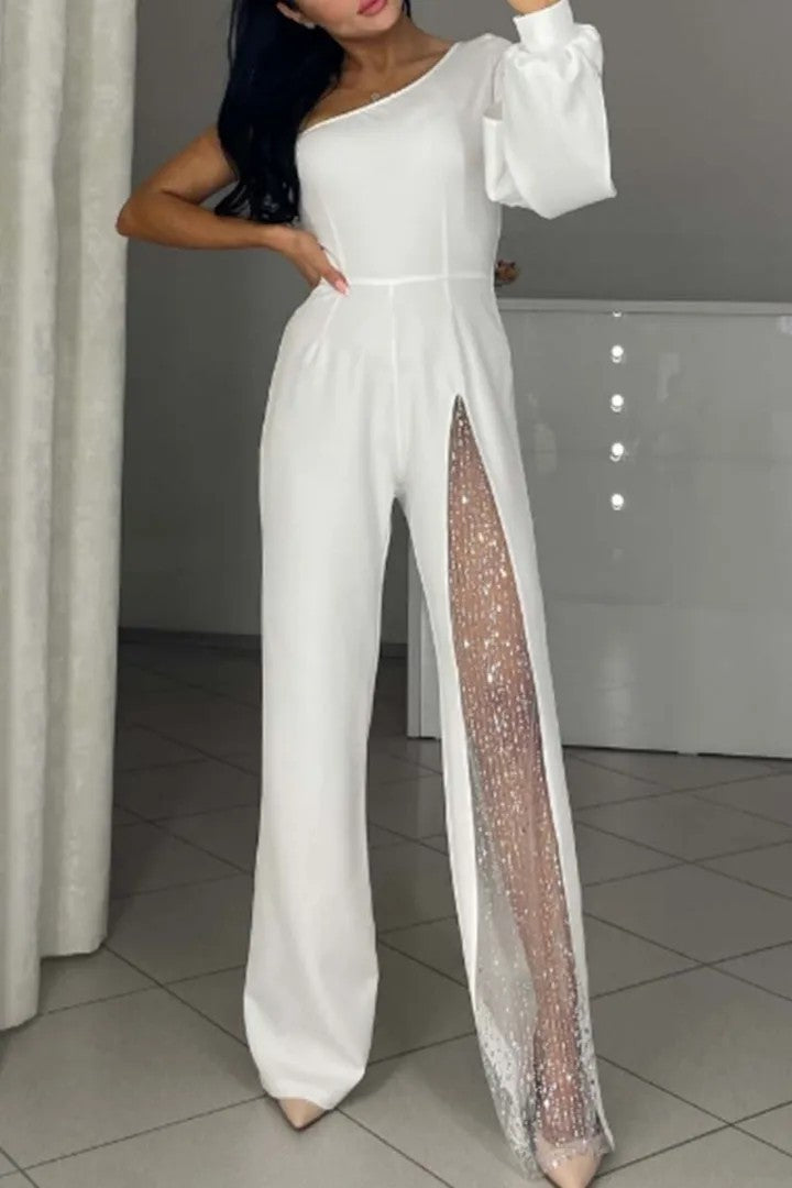Damen Eleganter Jumpsuit mit funkelnden Elementen Sovae