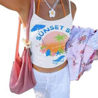 Damen Tank-Top mit kreativem Grafikdesign und lässigem Schnitt Sovae