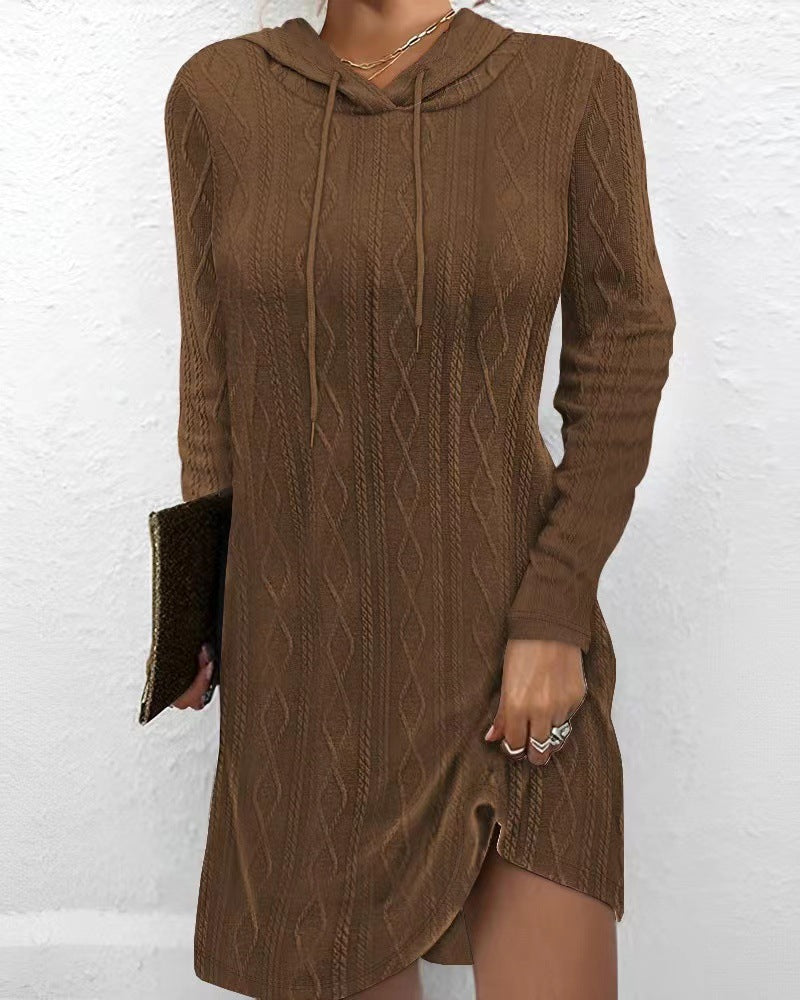 Damen Kapuzenkleid Sovae