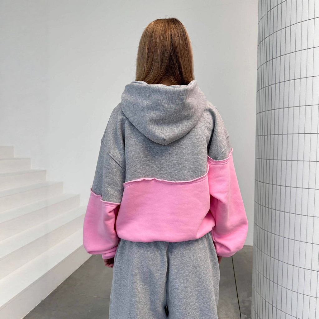 Damen sportliches Freizeit-Loungewear-Set mit kontrastierenden Einsätzen Sovae