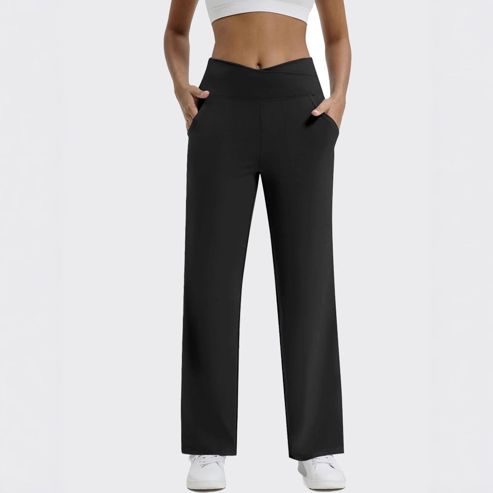 Damen Sportliche High-Waist-Hosen Sovae