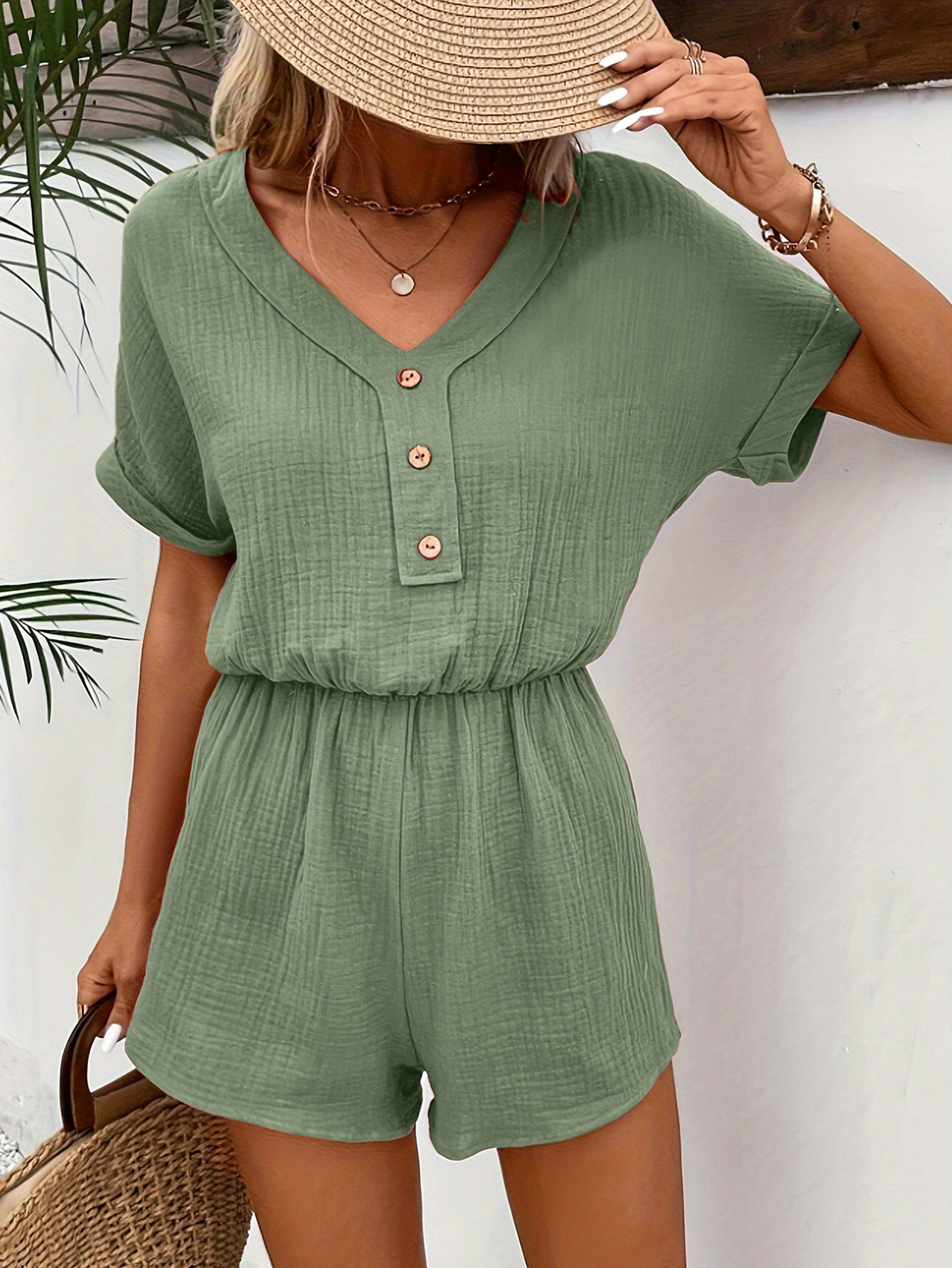 Damen lässiger Kurzoverall Sovae