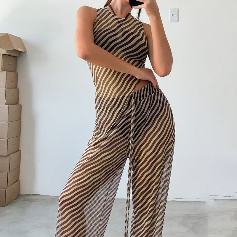 Damen Eleganter und luftiger Jumpsuit mit asymmetrischem Schnitt Sovae