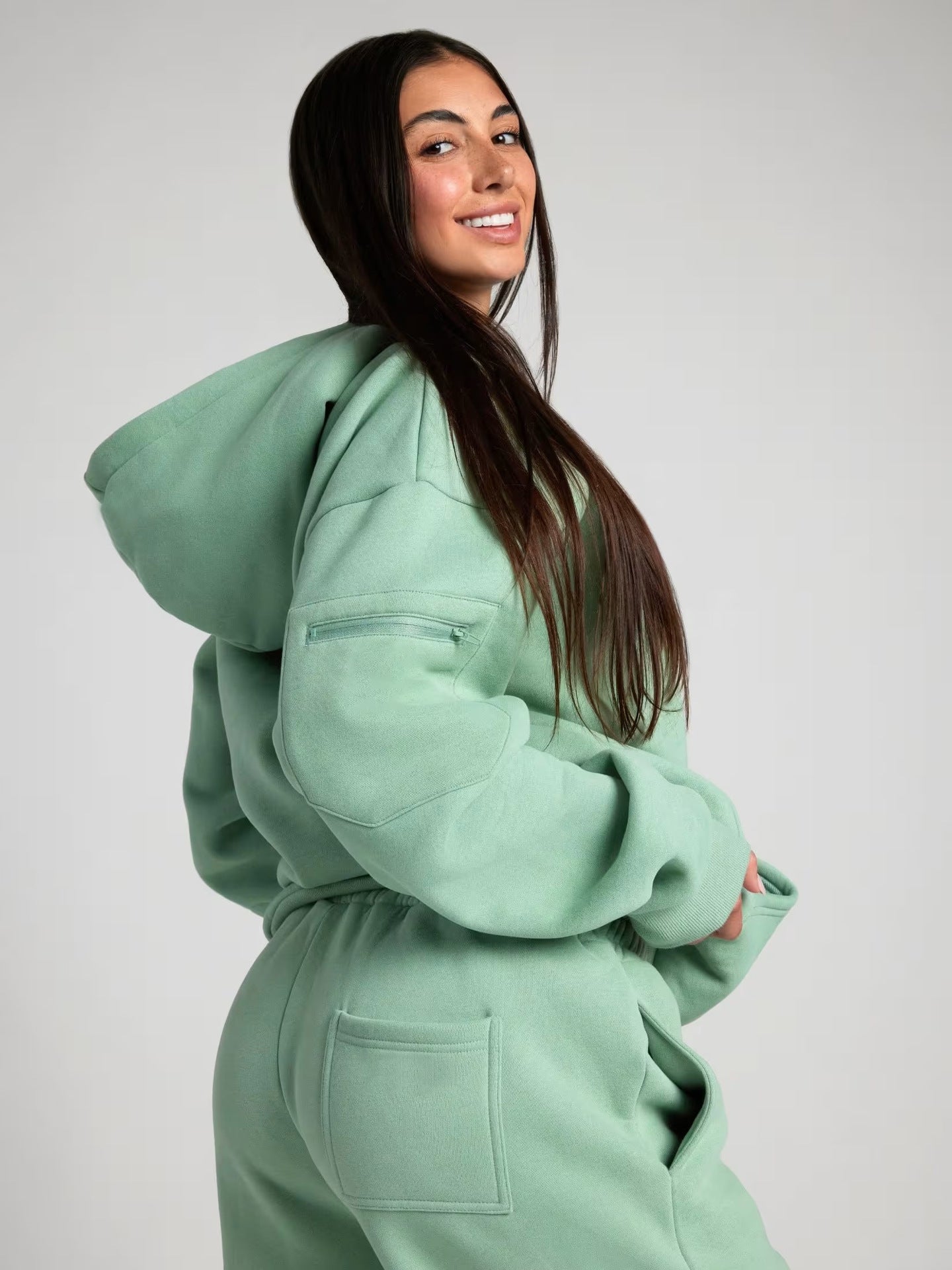 Damen Kapuzenpullover mit integrierter Schlafmaske Sovae