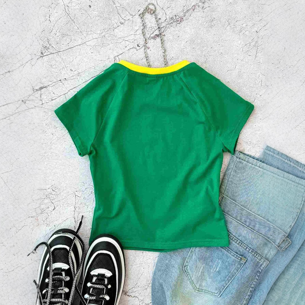Damen Sportliches T-Shirt mit Brasil-Motiv Sovae