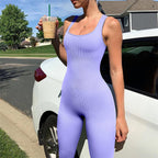 Damen figurbetontes Ribbed Jumpsuit Sovae