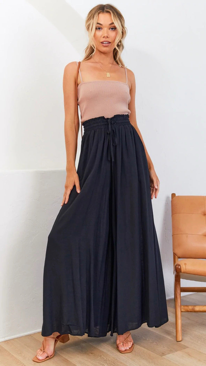 Damen Sommerliche Weit geschnittene Hose Sovae