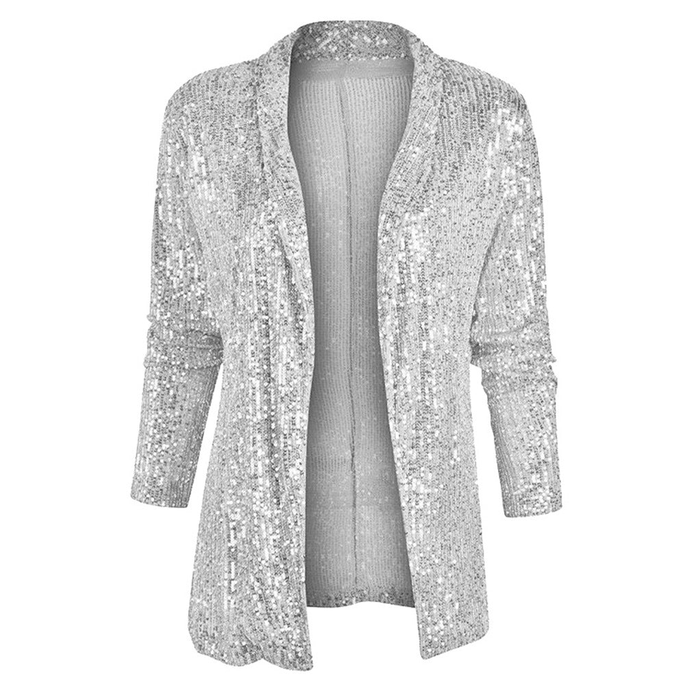 Damen Glitzernde Blazerjacke Sovae