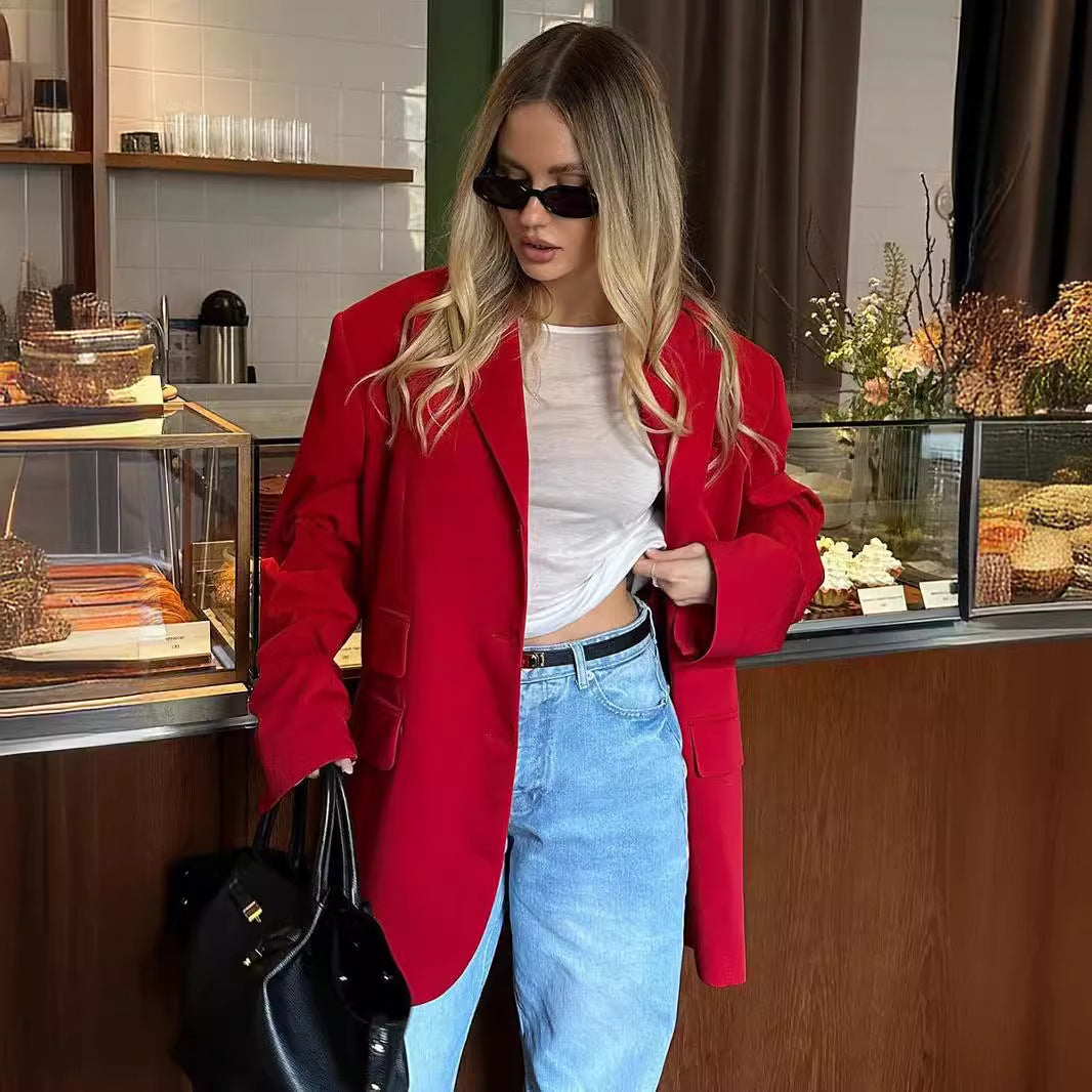 Damen Oversized Blazer mit lässigem Schnitt Sovae