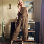 Damen Hüpfdress mit kariertem Muster Sovae