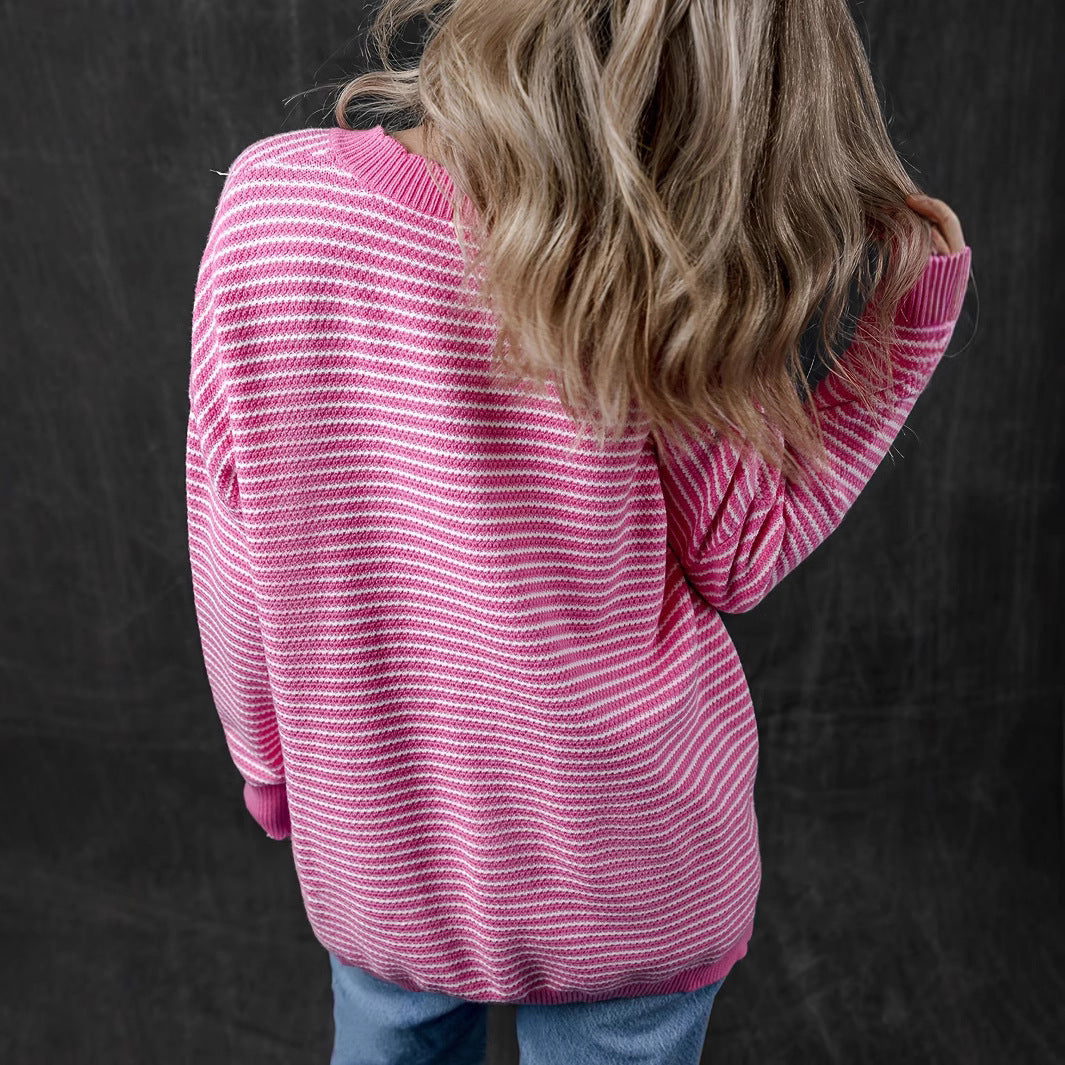 Damen V-Ausschnitt Pullover Sovae