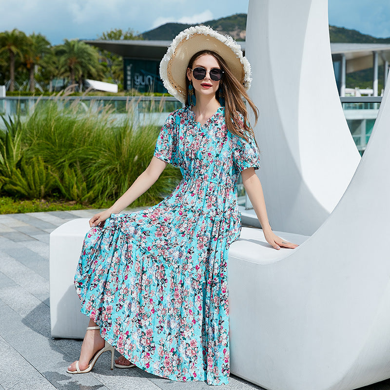 Damen Sommerliches Midikleid mit voluminösem Rock Sovae