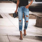 Damen Zerstörte Boyfriend Jeans im Relaxed Fit Sovae