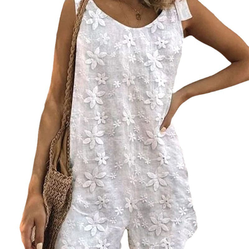 Damen Leichtes Blüten-Minikleid Sovae