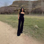 Damen Elegantes Jumpsuit mit weitem Bein Sovae