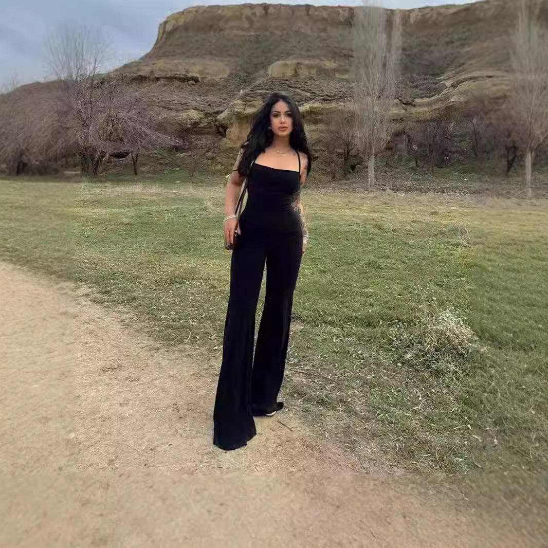 Damen Elegantes Jumpsuit mit weitem Bein Sovae