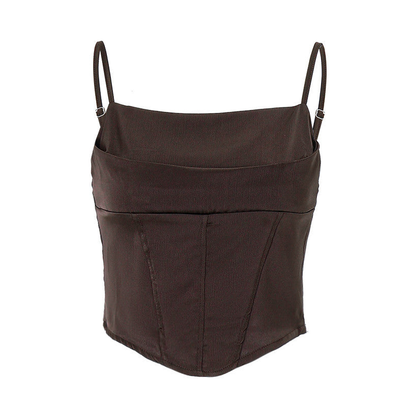 Damen Trägeroberteil mit raffiniertem Schnitt Sovae