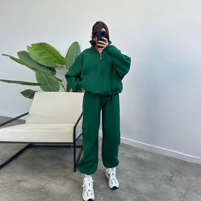 Damen lässiger Zweiteiler mit oversized Hoodie und Jogginghose Sovae